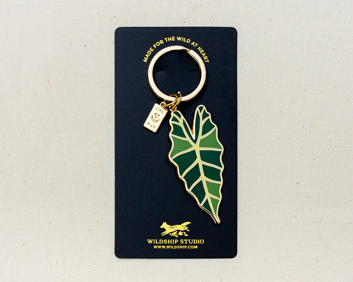 Jungle Leaf Stay Wild Keychain