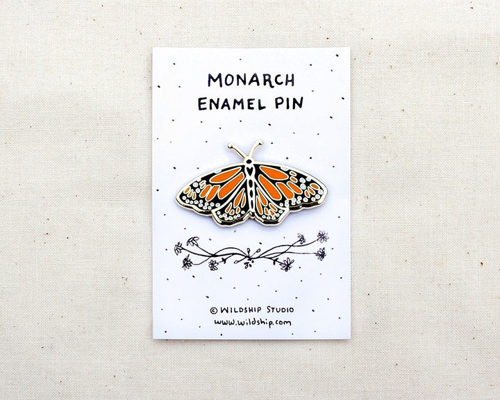Monarch Butterfly Enamel Pin with GIVEBACK