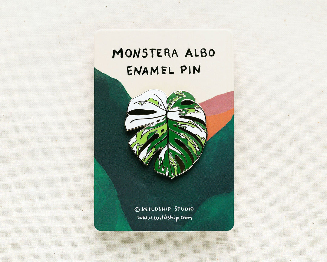 Monstera Albo Enamel Pin