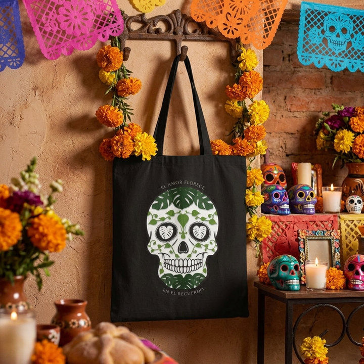 Día de los Muertos Canvas Tote Bag – Eco Friendly Everyday Carry