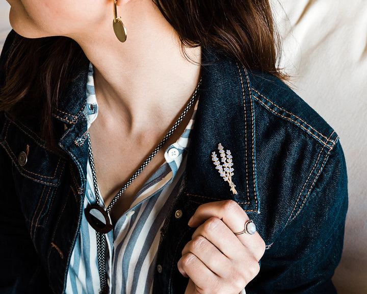 Lavender Enamel Pin