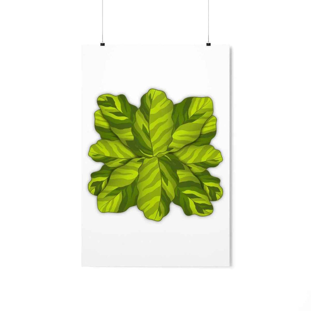 Calathea Yellow Fusion Print – Botanical Wall Art on Museum-Grade Paper Unframed - The Potted Pixel