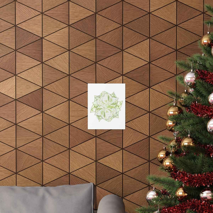 Snow Queen Pothos Print – Variegated Pothos Art on Museum Grade Paper Unframed - The Potted Pixel