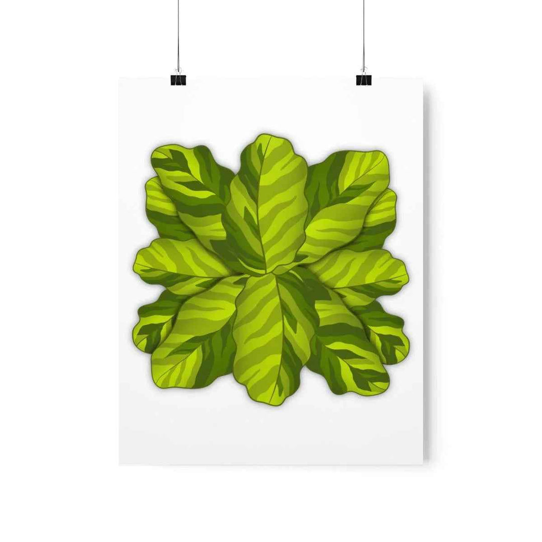 Calathea Yellow Fusion Print – Botanical Wall Art on Museum-Grade Paper Unframed - The Potted Pixel
