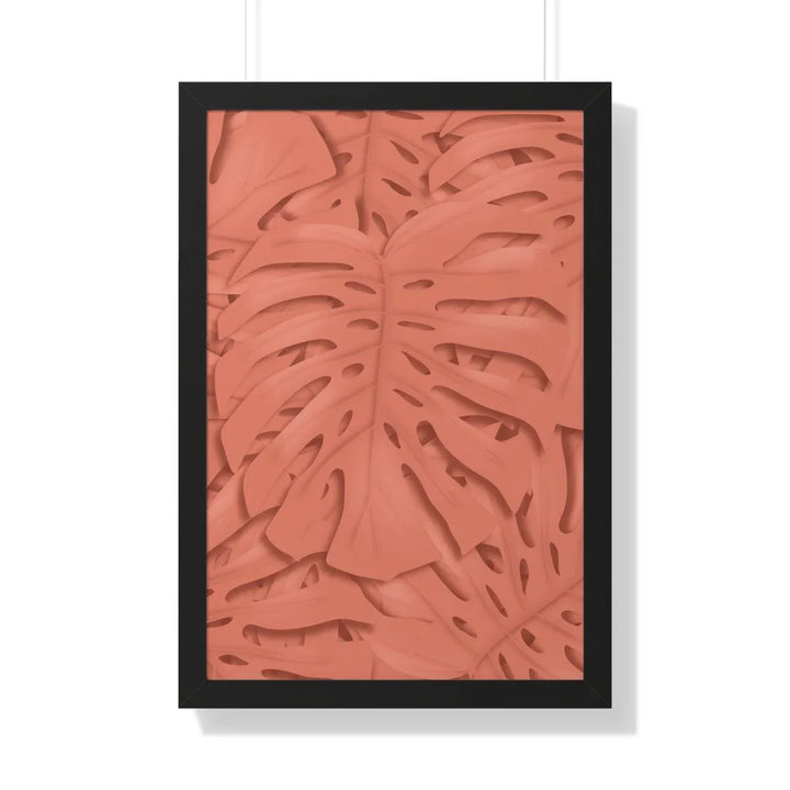Coral Monstera Framed Print, Poster, Laura Christine Photography & Design, Framed, Home & Living, Indoor, Paper, Posters, Laura Christine Photography & Design, laurachristinedesign.com