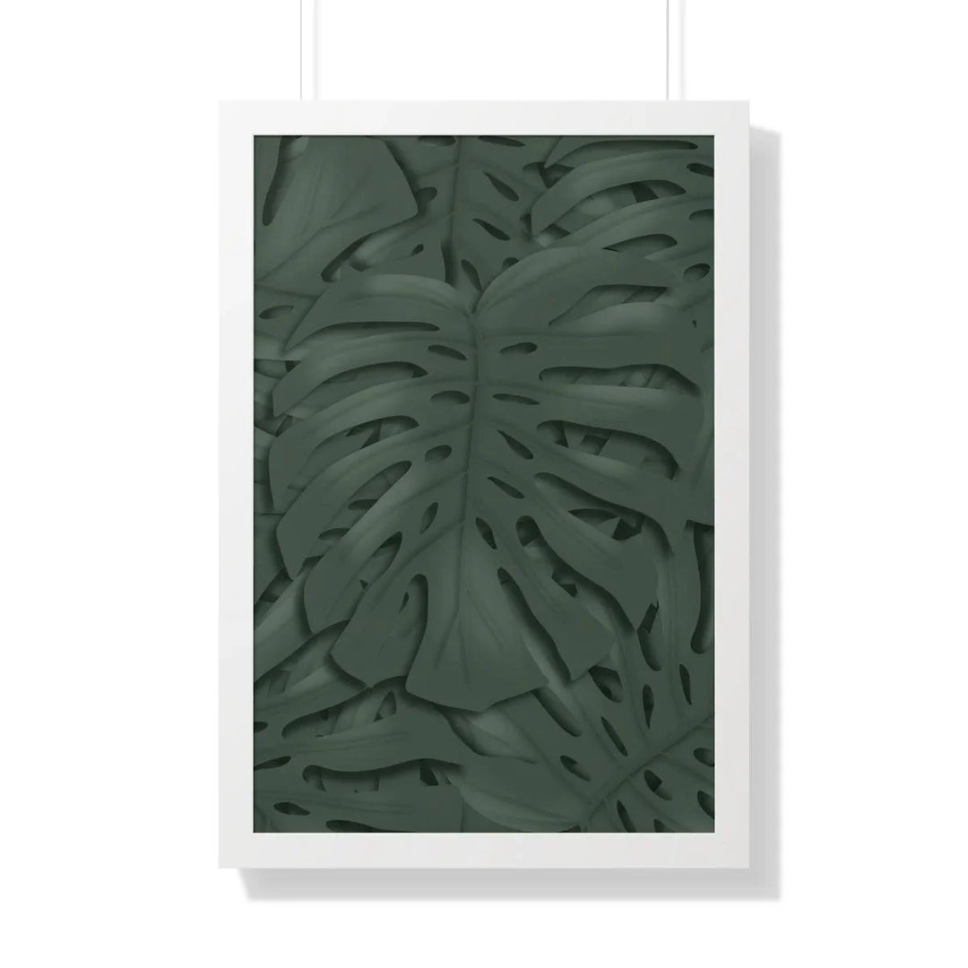 Deep Green Monstera Framed Print, Poster, Laura Christine Photography & Design, Framed, Home & Living, Indoor, Paper, Posters, Laura Christine Photography & Design, laurachristinedesign.com