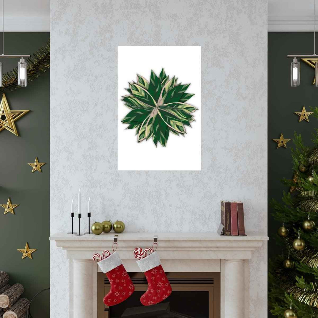 Stromanthe Triostar Print – Tropical Wall Art | Botanical Poster on Museum Grade Paper Unframed - The Potted Pixel