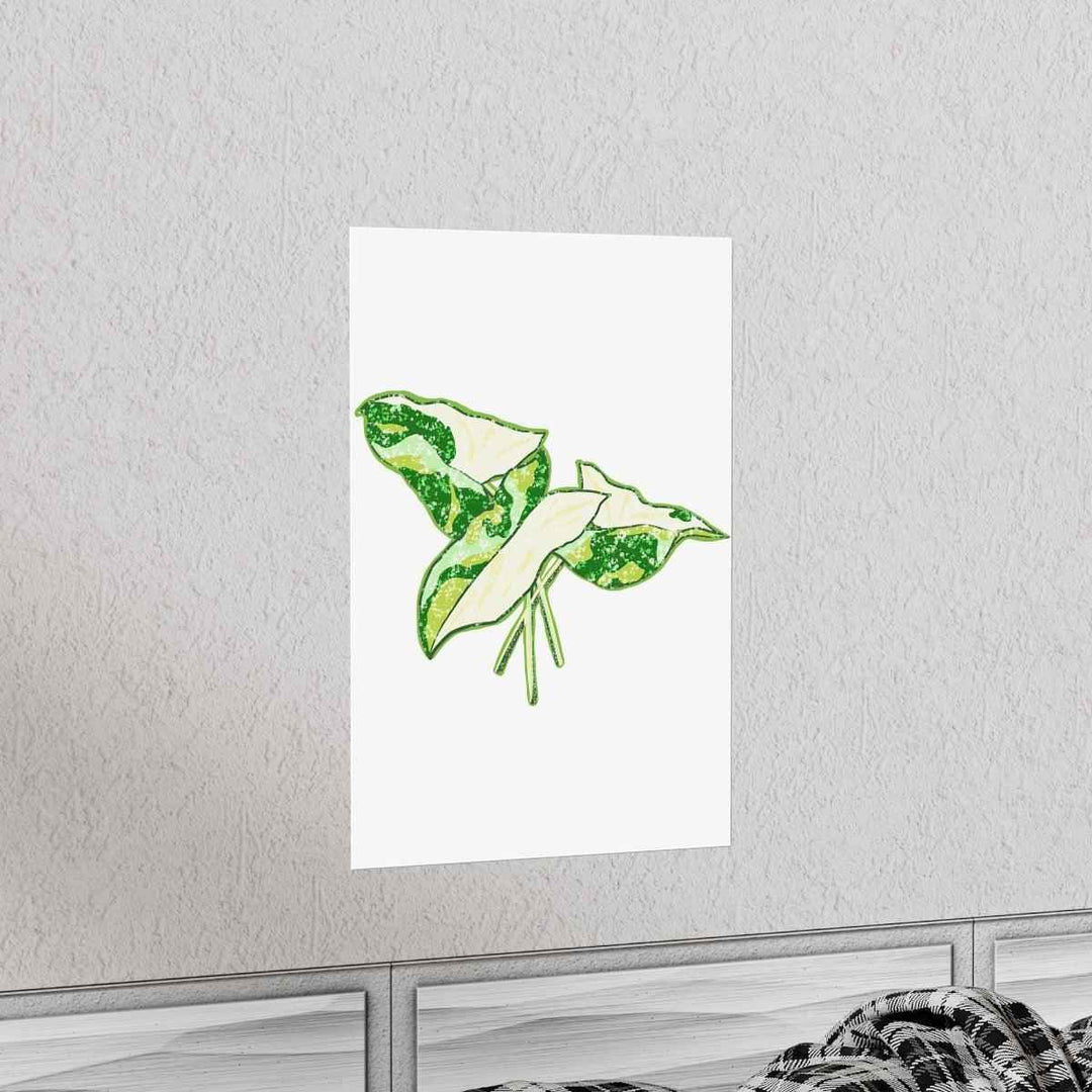 Marble Syngonium Print – Botanical Wall Art on Museum Grade Paper | Matte Finish Unframed - The Potted Pixel