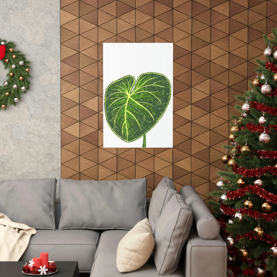 Philodendron Gloriosum Print Botanical Wall Art – Tropical Leaf Poster on Museum-Grade Paper - The Potted Pixel