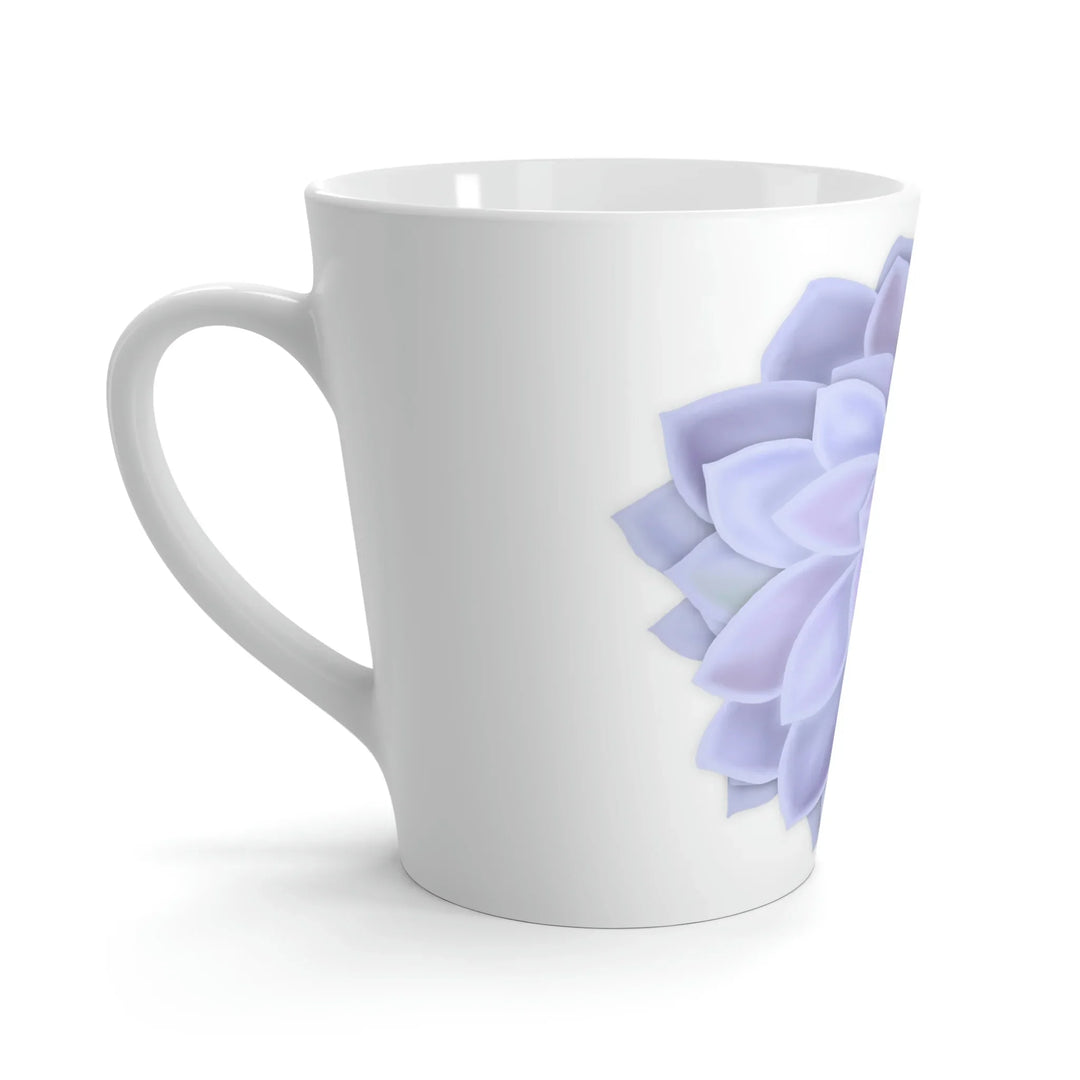 Succulent Floral Mug 12 Oz Durable Ceramic Coffee Cup With Easy Grip Handle In Pastel Design