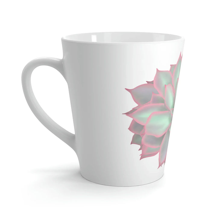 Succulent Mug Ceramic Coffee Cup With Violet Rosette Design 12 Oz Ideal Gift For Home And Kitchen