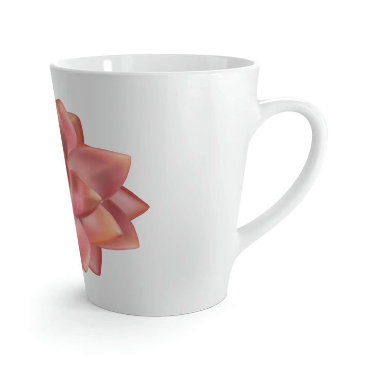 Succulent Rosette Ceramic Coffee Mug 12 Oz With Glossy Finish And Easy Grip Handle