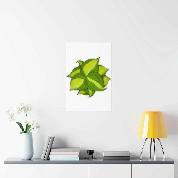 Philodendron Brasil Print – Botanical Wall Art on Museum Grade Paper Poster Unframed - The Potted Pixel