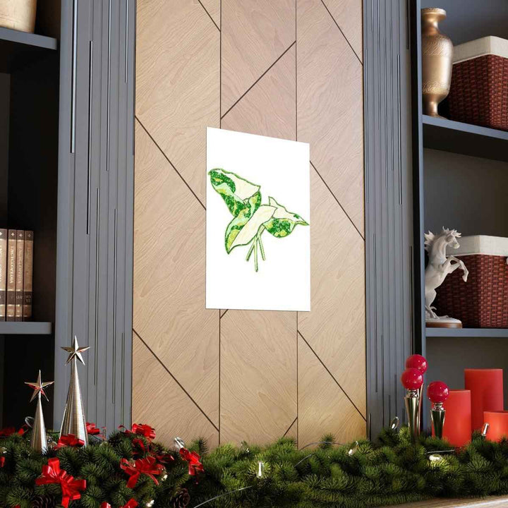 Marble Syngonium Print – Botanical Wall Art on Museum Grade Paper | Matte Finish Unframed - The Potted Pixel