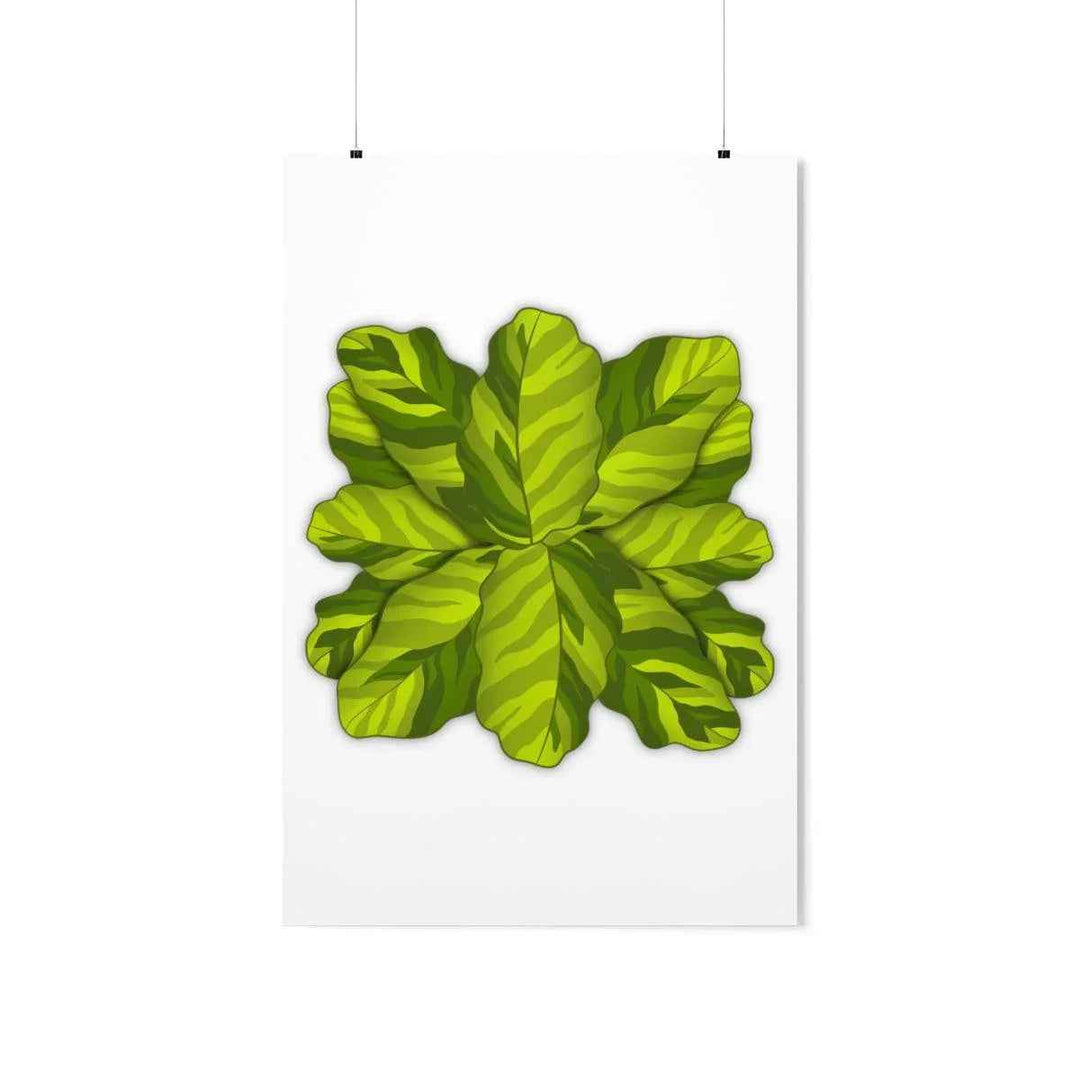 Calathea Yellow Fusion Print – Botanical Wall Art on Museum-Grade Paper Unframed - The Potted Pixel