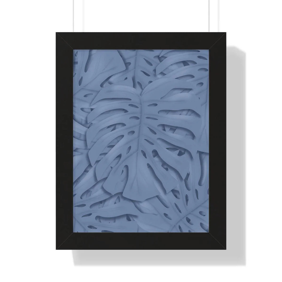Slate Blue Monstera Framed Print, Poster, Laura Christine Photography & Design, Framed, Home & Living, Indoor, Paper, Posters, Laura Christine Photography & Design, laurachristinedesign.com