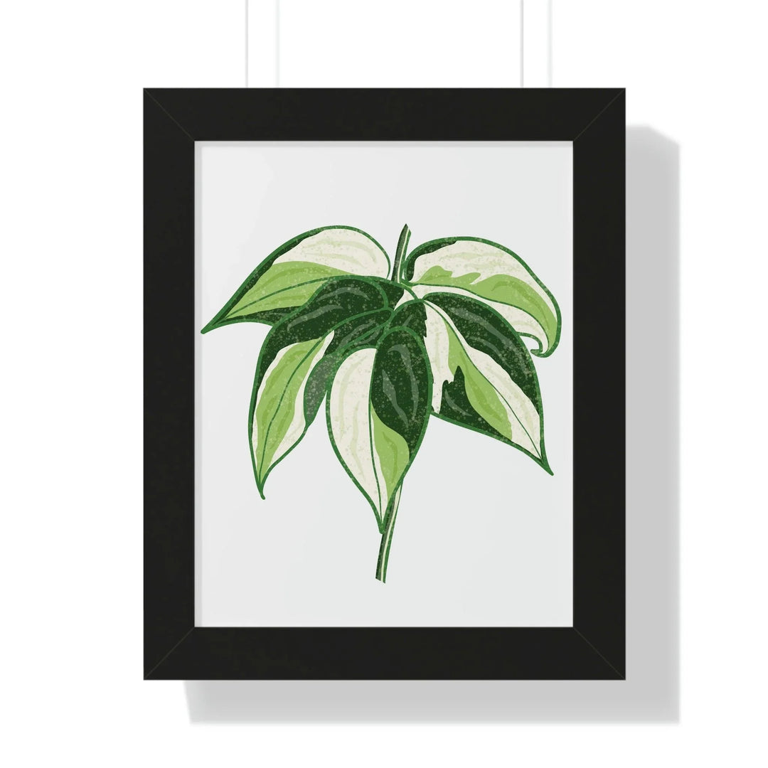 Philodendron 'Cream Splash' Framed Print, Poster, Printify, Framed, Home & Living, Indoor, Paper, Posters, Laura Christine Photography & Design, laurachristinedesign.com