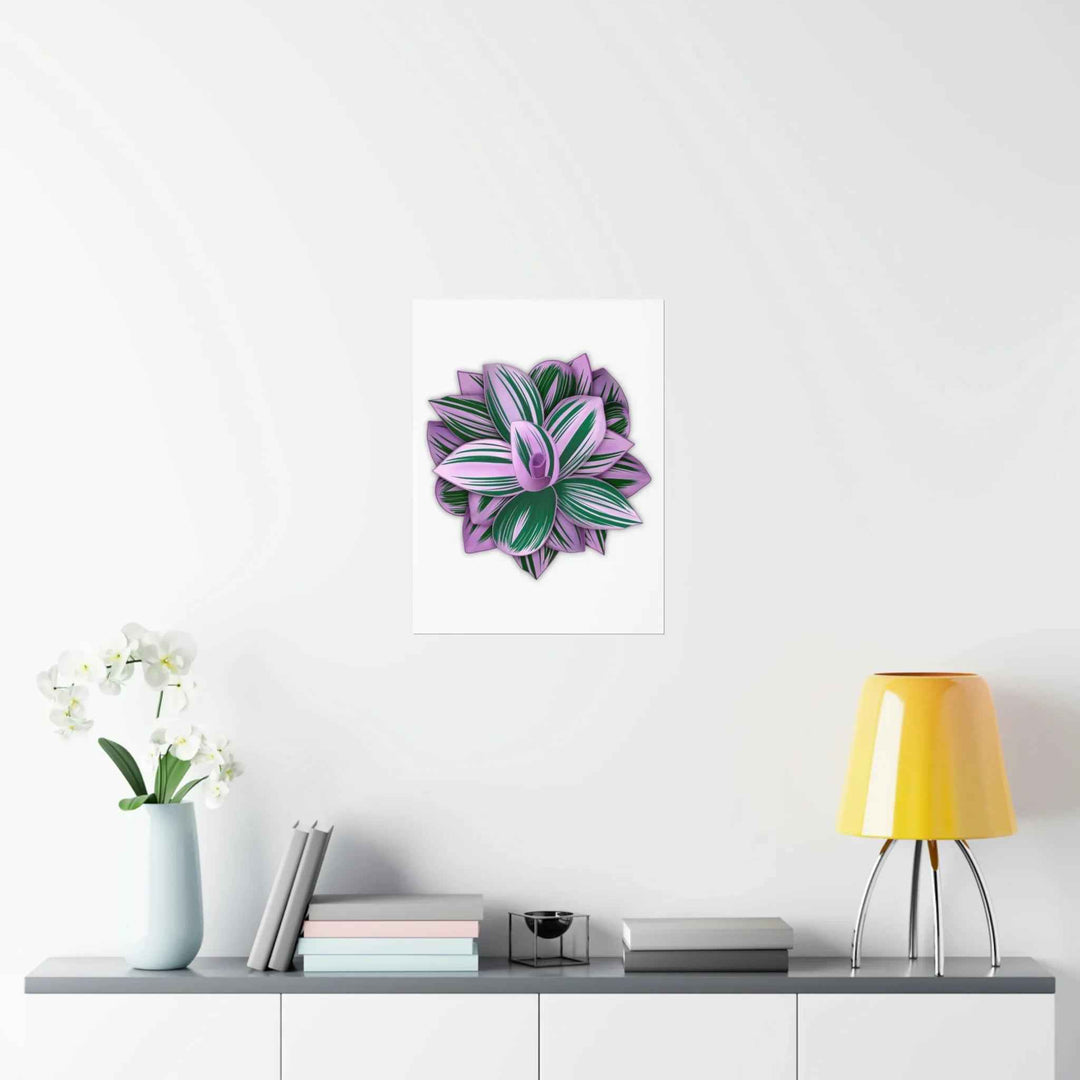 Tradescantia Nanouk Print – Botanical Wall Art on Museum-Grade Paper Poster Unframed - The Potted Pixel