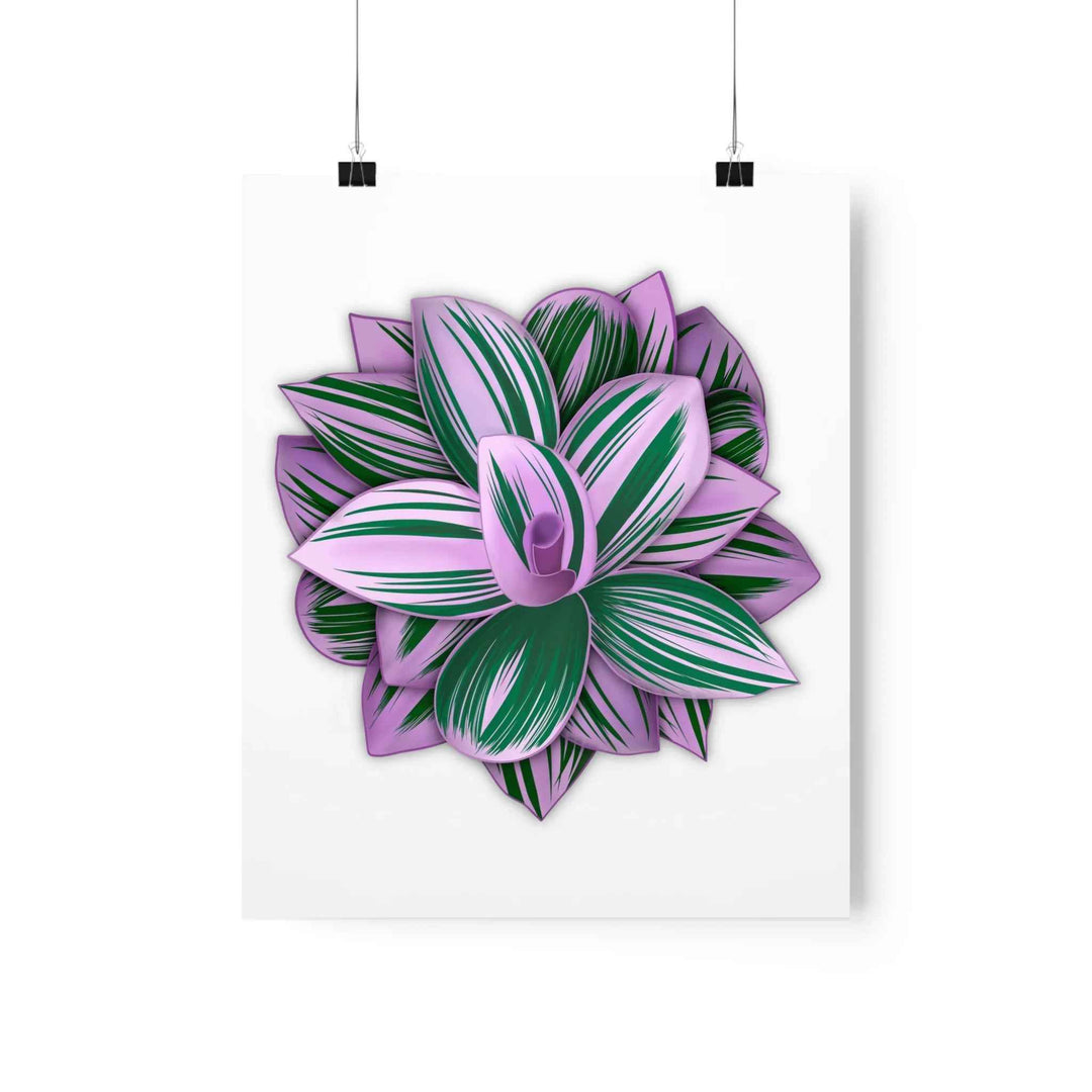 Tradescantia Nanouk Print – Botanical Wall Art on Museum-Grade Paper Poster Unframed - The Potted Pixel