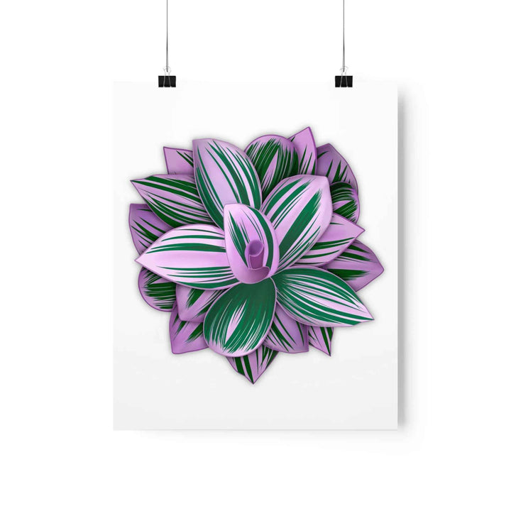 Tradescantia Nanouk Print – Botanical Wall Art on Museum-Grade Paper Poster Unframed - The Potted Pixel