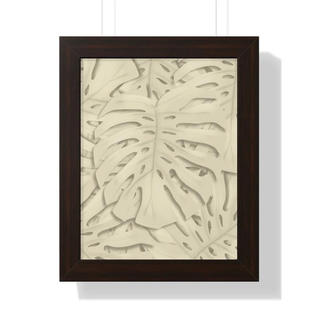 Soft Beige Monstera Framed Print, Poster, Laura Christine Photography & Design, Framed, Home & Living, Indoor, Paper, Posters, Laura Christine Photography & Design, laurachristinedesign.com