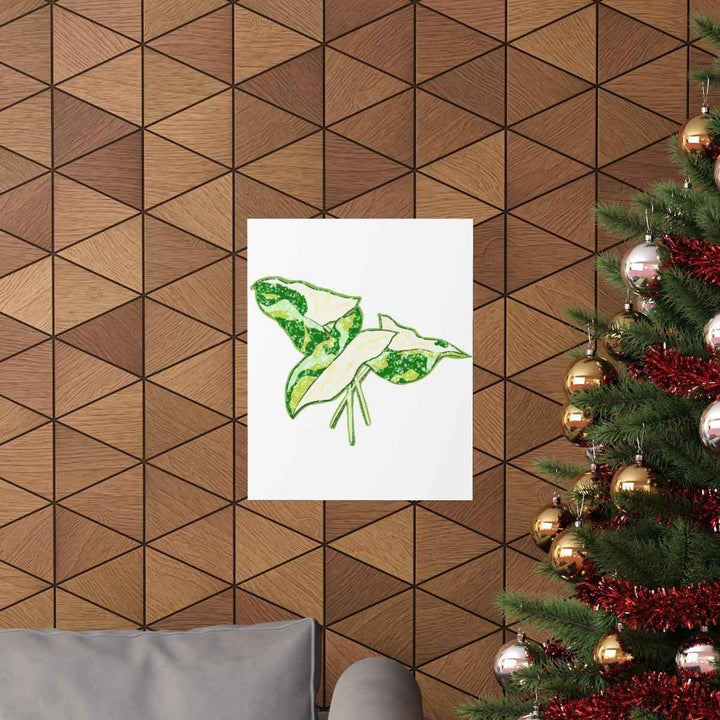 Marble Syngonium Print – Botanical Wall Art on Museum Grade Paper | Matte Finish Unframed - The Potted Pixel