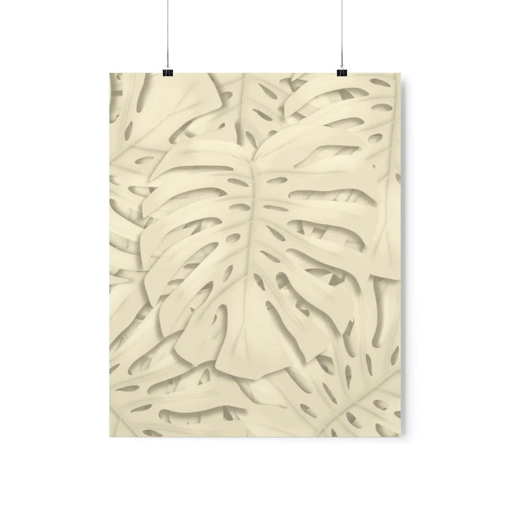 Soft Beige Monstera Print, Poster, Laura Christine Photography & Design, Back to School, Home & Living, Indoor, Matte, Paper, Posters, Valentine's Day promotion, Laura Christine Photography & Design, laurachristinedesign.com