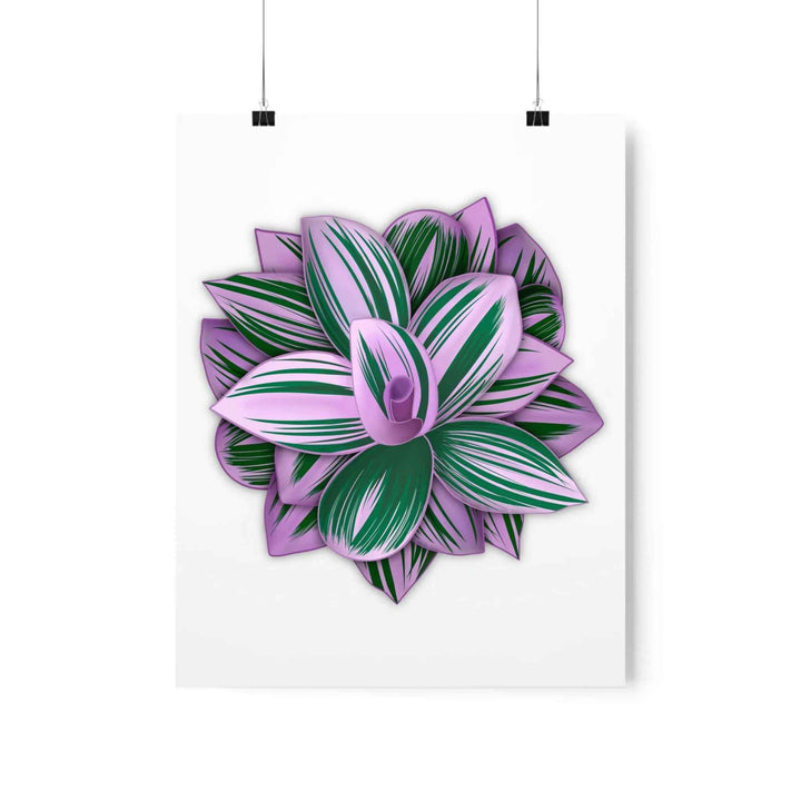 Tradescantia Nanouk Print – Botanical Wall Art on Museum-Grade Paper Poster Unframed - The Potted Pixel