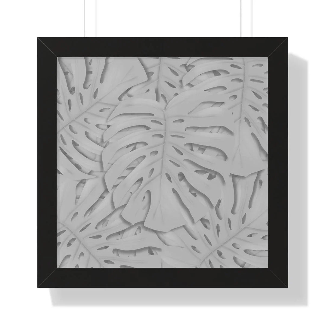 Soft Gray Monstera Framed Print, Poster, Laura Christine Photography & Design, Framed, Home & Living, Indoor, Paper, Posters, Laura Christine Photography & Design, laurachristinedesign.com