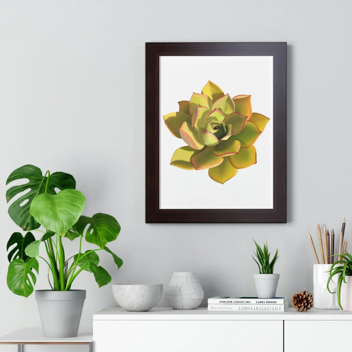 Noble Aeonium Succulent Framed Print, Poster, Printify, Framed, Home & Living, Indoor, Paper, Posters, Laura Christine Photography & Design, laurachristinedesign.com
