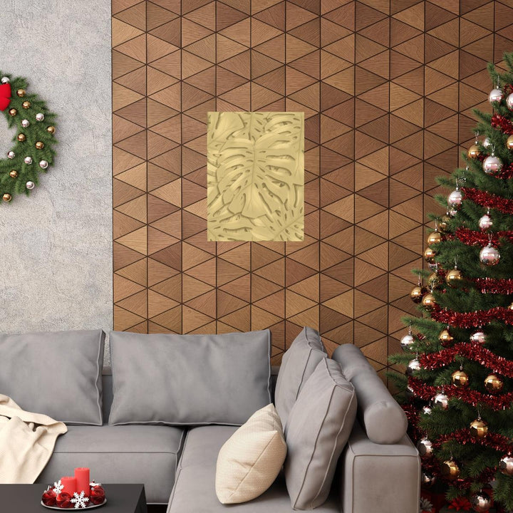 Golden Monstera Pattern Print, Poster, Laura Christine Photography & Design, Back to School, Home & Living, Indoor, Matte, Paper, Posters, Valentine's Day promotion, Laura Christine Photography & Design, laurachristinedesign.com