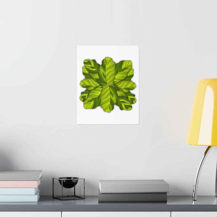 Calathea Yellow Fusion Print – Botanical Wall Art on Museum-Grade Paper Unframed - The Potted Pixel