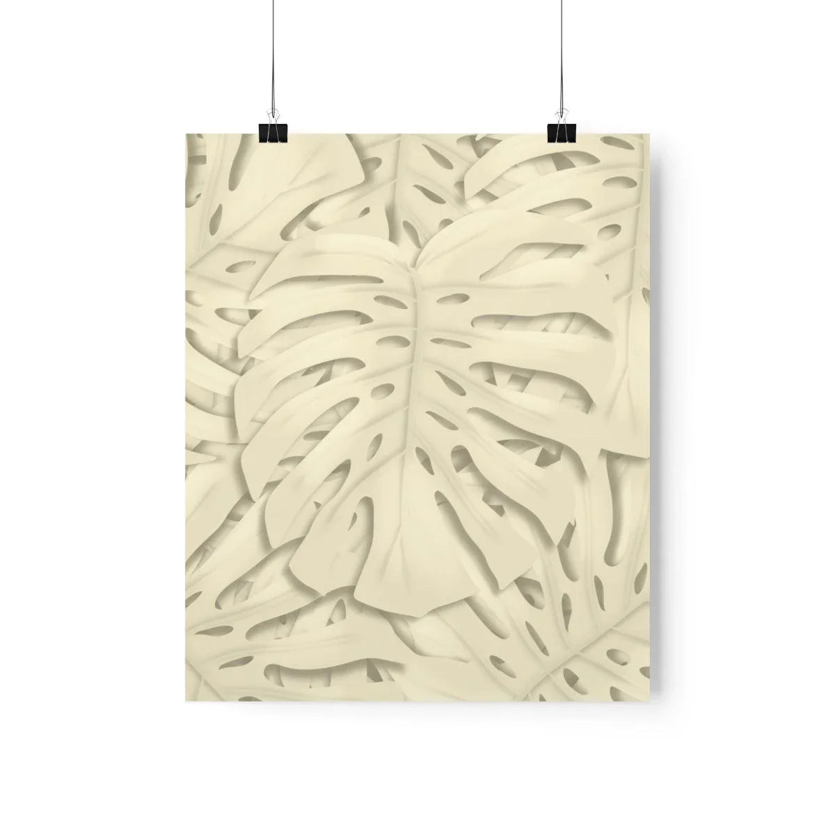 Soft Beige Monstera Print, Poster, Laura Christine Photography & Design, Back to School, Home & Living, Indoor, Matte, Paper, Posters, Valentine's Day promotion, Laura Christine Photography & Design, laurachristinedesign.com