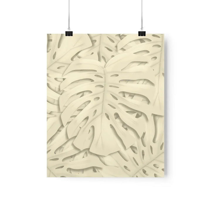 Soft Beige Monstera Print, Poster, Laura Christine Photography & Design, Back to School, Home & Living, Indoor, Matte, Paper, Posters, Valentine's Day promotion, Laura Christine Photography & Design, laurachristinedesign.com