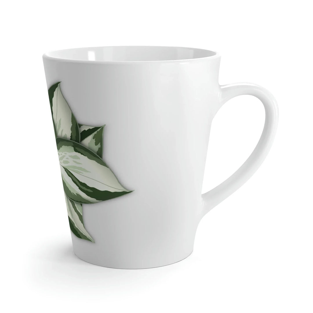 Manjula Pothos Mug – 12 Oz Ceramic Coffee Cup With Heart Shaped Leaves - The Potted Pixel
