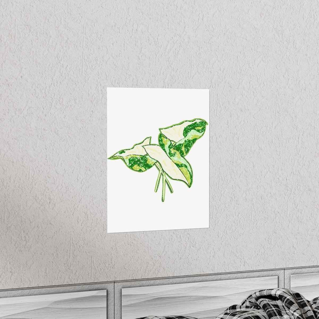 Marble Syngonium Print – Botanical Wall Art on Museum Grade Paper | Matte Finish Unframed - The Potted Pixel