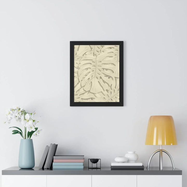 Soft Beige Monstera Framed Print, Poster, Laura Christine Photography & Design, Framed, Home & Living, Indoor, Paper, Posters, Laura Christine Photography & Design, laurachristinedesign.com