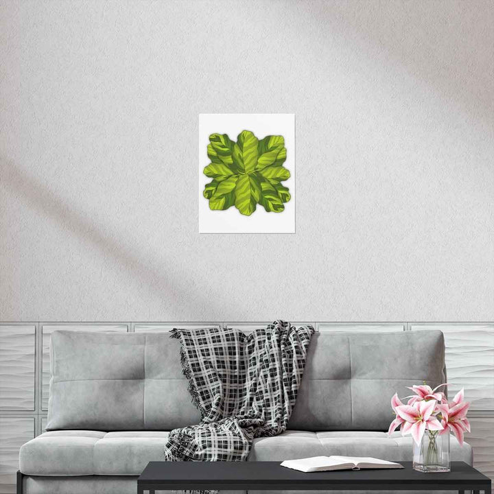 Calathea Yellow Fusion Print – Botanical Wall Art on Museum-Grade Paper Unframed - The Potted Pixel