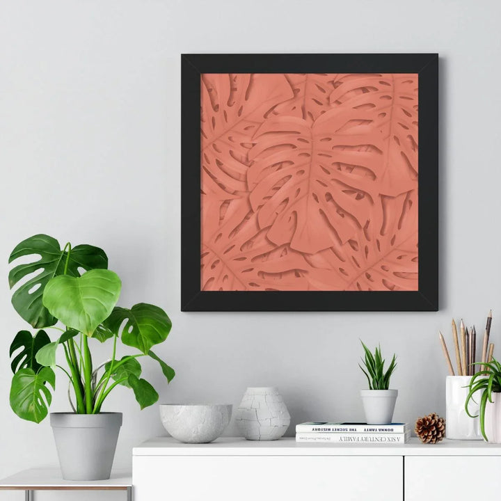 Coral Monstera Framed Print, Poster, Laura Christine Photography & Design, Framed, Home & Living, Indoor, Paper, Posters, Laura Christine Photography & Design, laurachristinedesign.com