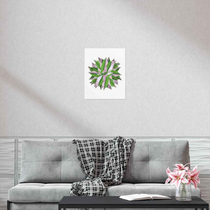 Syngonium Tricolor Botanical Print – Unframed Wall Art - The Potted Pixel