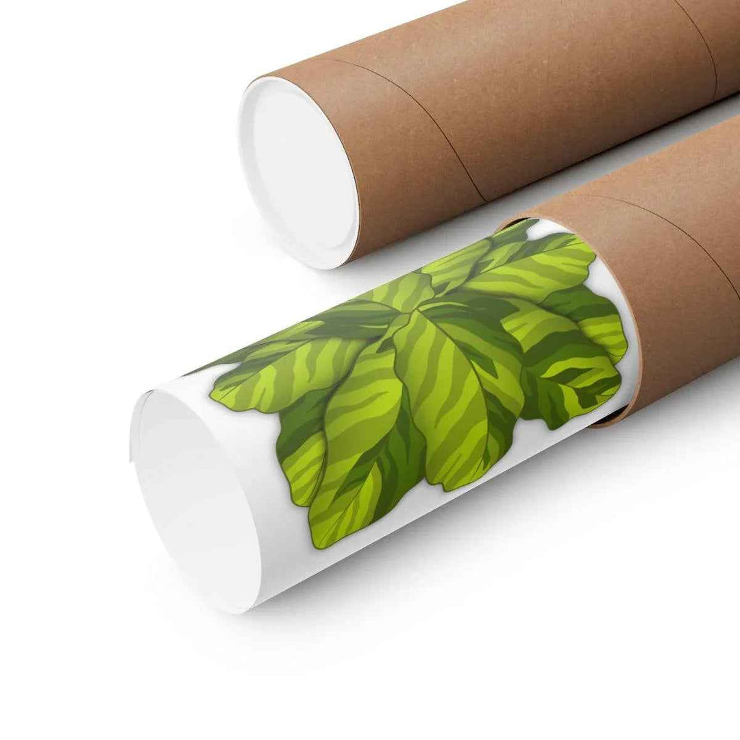 Calathea Yellow Fusion Print – Botanical Wall Art on Museum-Grade Paper Unframed - The Potted Pixel