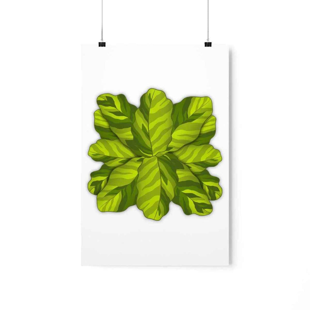 Calathea Yellow Fusion Print – Botanical Wall Art on Museum-Grade Paper Unframed - The Potted Pixel