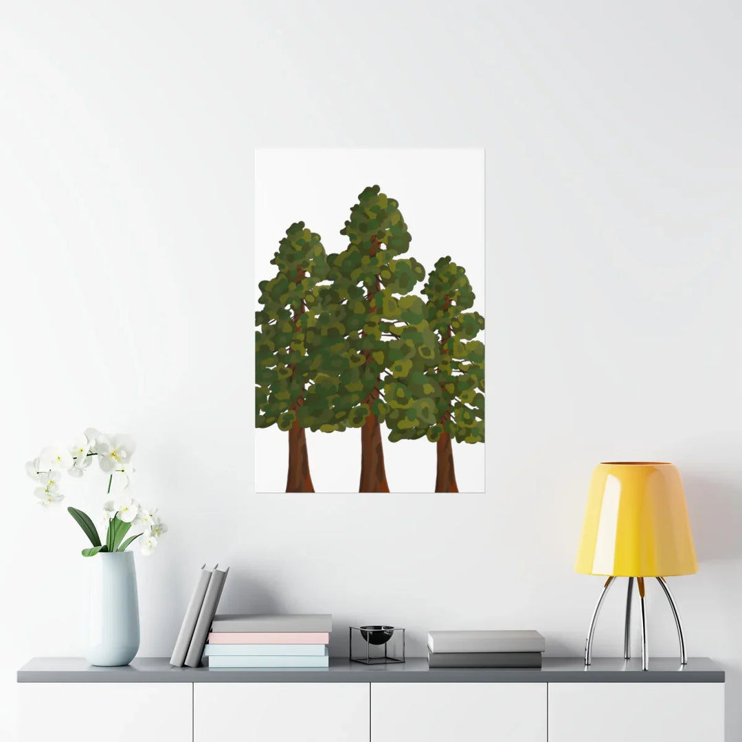 Coastal Redwoods Print On Museum Grade Paper With Archival Ink Unframed Poster For Home Decor