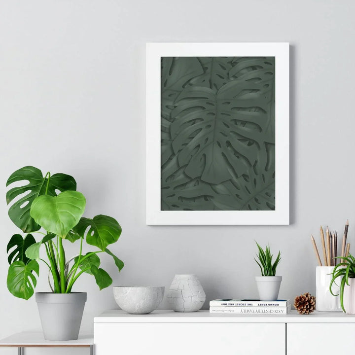 Deep Green Monstera Framed Print, Poster, Laura Christine Photography & Design, Framed, Home & Living, Indoor, Paper, Posters, Laura Christine Photography & Design, laurachristinedesign.com