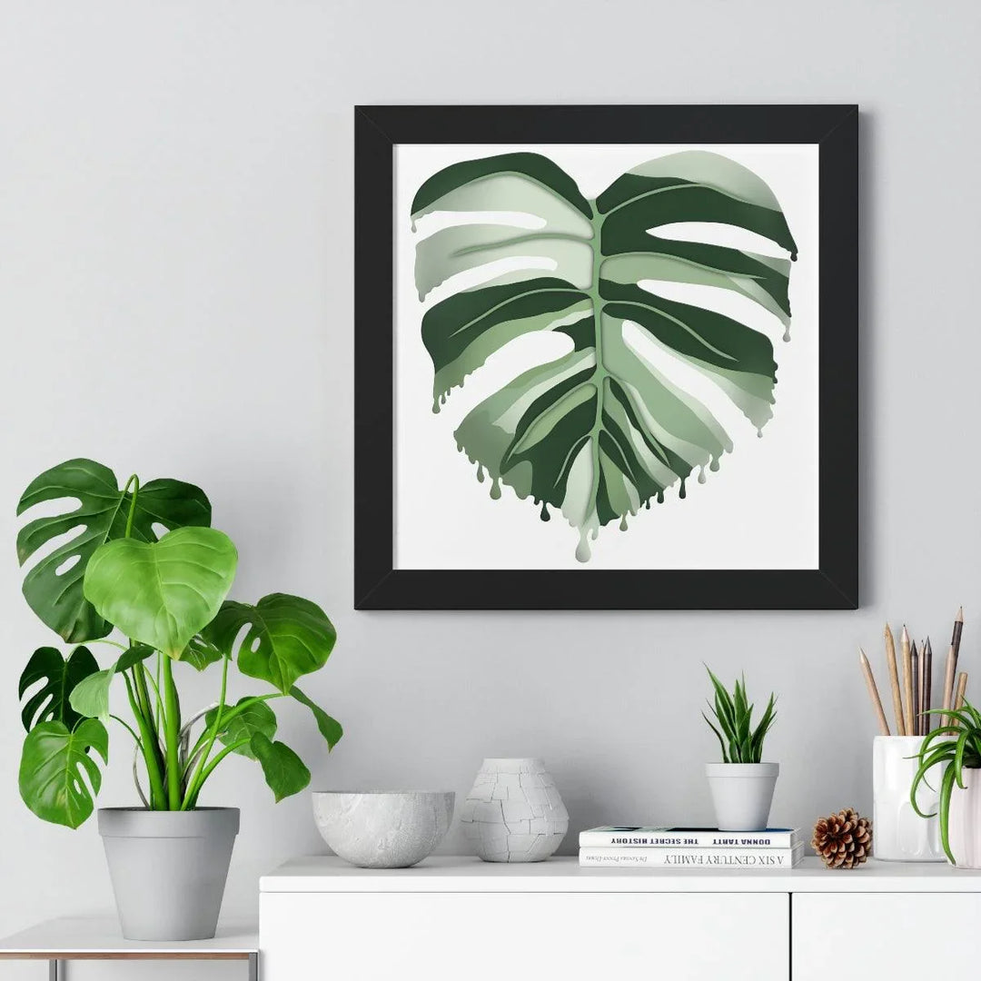 Melting Monstera (Albo) Framed Print, Poster, Laura Christine Photography & Design, Framed, Home & Living, Indoor, Paper, Posters, Laura Christine Photography & Design, laurachristinedesign.com