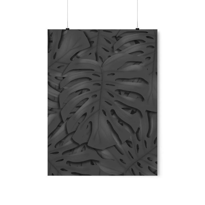 Charcoal Monstera Print, Poster, Printify, Back to School, Home & Living, Indoor, Matte, Paper, Posters, Valentine's Day promotion, Laura Christine Photography & Design, laurachristinedesign.com