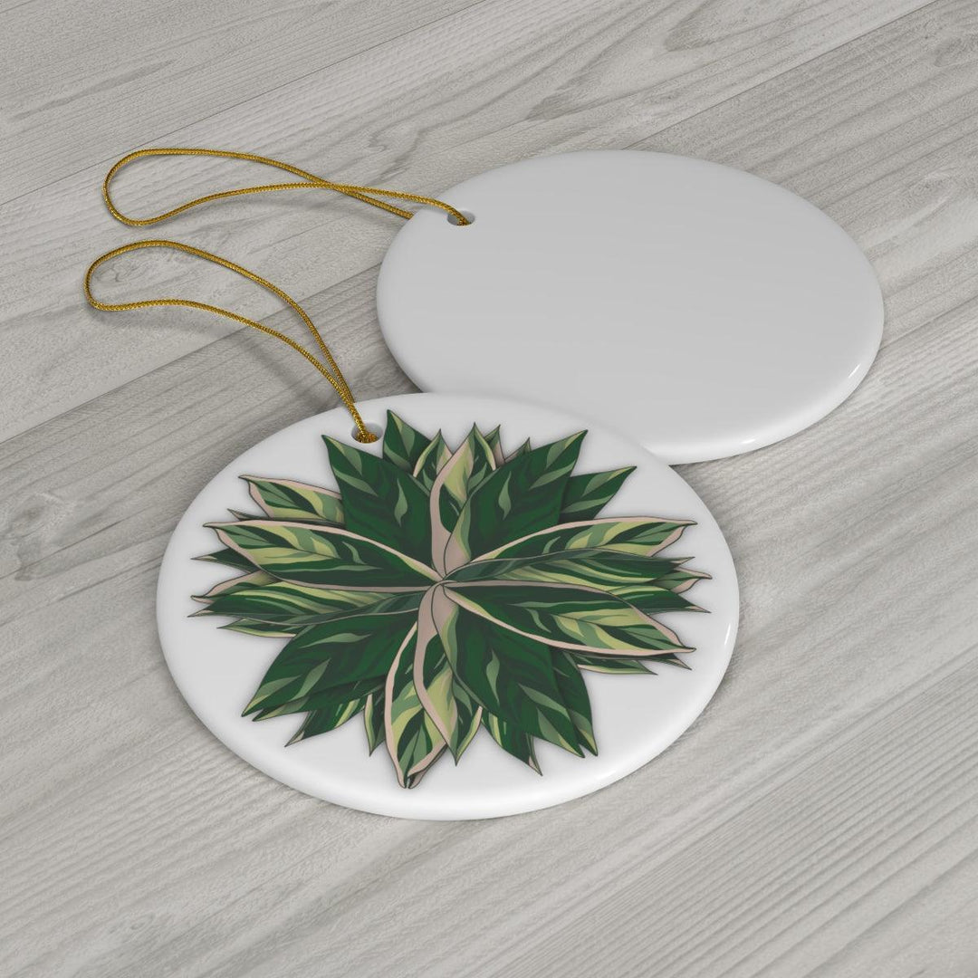 Stromanthe Triostar Ceramic Ornament, Home Decor, Laura Christine Photography &amp; Design, Ceramic, Christmas, Glossy, Holiday Picks, Home &amp; Living, ornament, Ornaments, Seasonal Decorations, Laura Christine Photography &amp; Design, laurachristinedesign.com