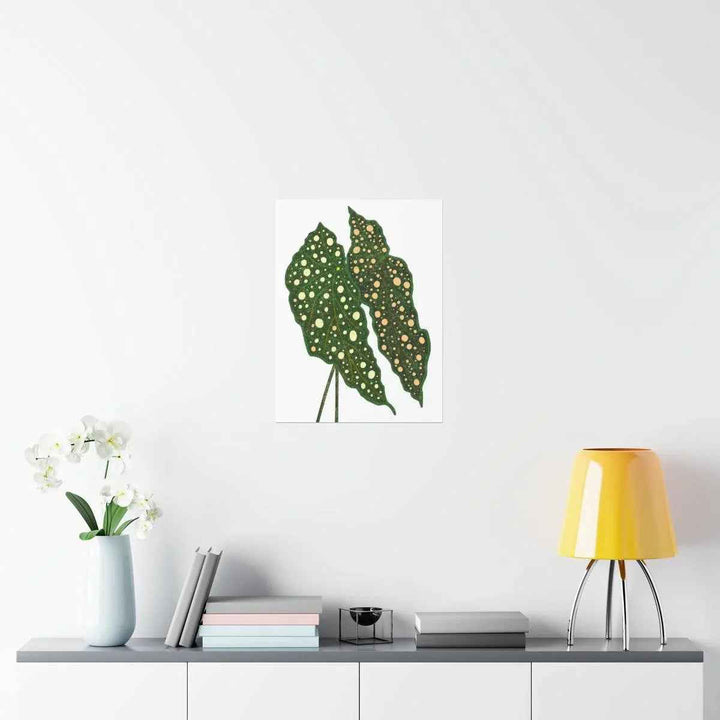 Begonia Maculata Print - Botanical Wall Art on Museum Grade Paper | Matte Finish Unframed - The Potted Pixel