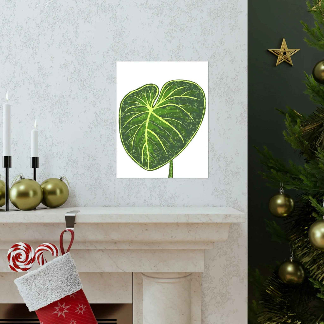 Philodendron Gloriosum Print Botanical Wall Art – Tropical Leaf Poster on Museum-Grade Paper - The Potted Pixel