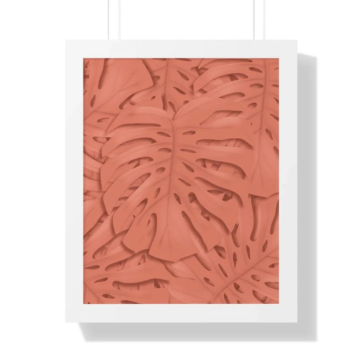 Coral Monstera Framed Print, Poster, Laura Christine Photography & Design, Framed, Home & Living, Indoor, Paper, Posters, Laura Christine Photography & Design, laurachristinedesign.com